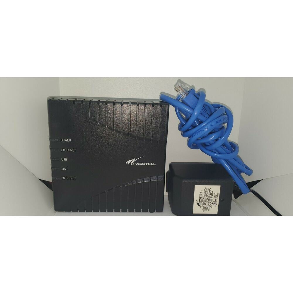 WESTELL DSL ROUTER WINDRIVER C90-610030-06 Adaptor & Ethernet cord EUC Tested